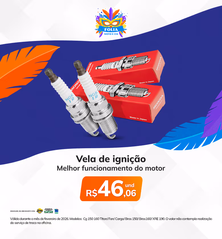 Banner Fevereiro Moto e Cia Honda Vela de Ignição