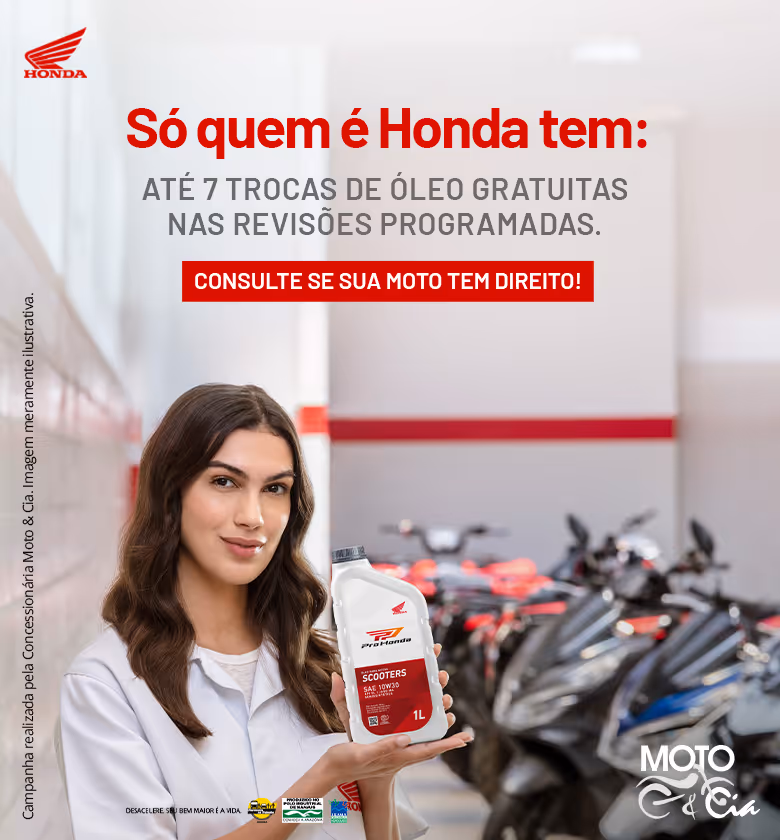 Banner Óleo - Produtos e acessórios Honda