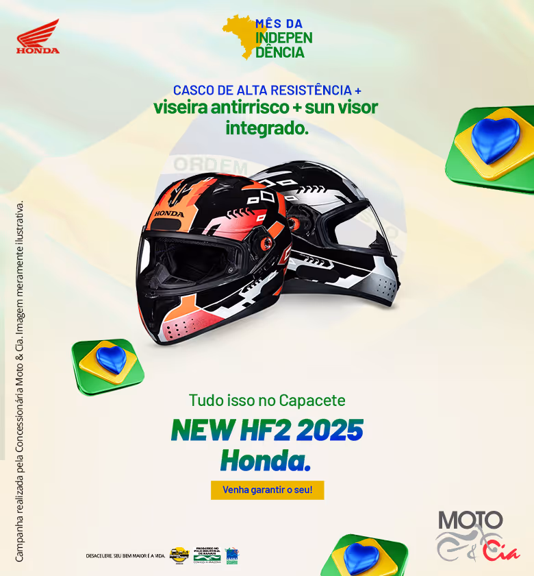 Banner Capacete - Produtos e acessórios Honda