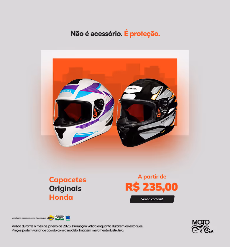 Banner Janeiro Moto e Cia Acessórios Capacete Original Honda
