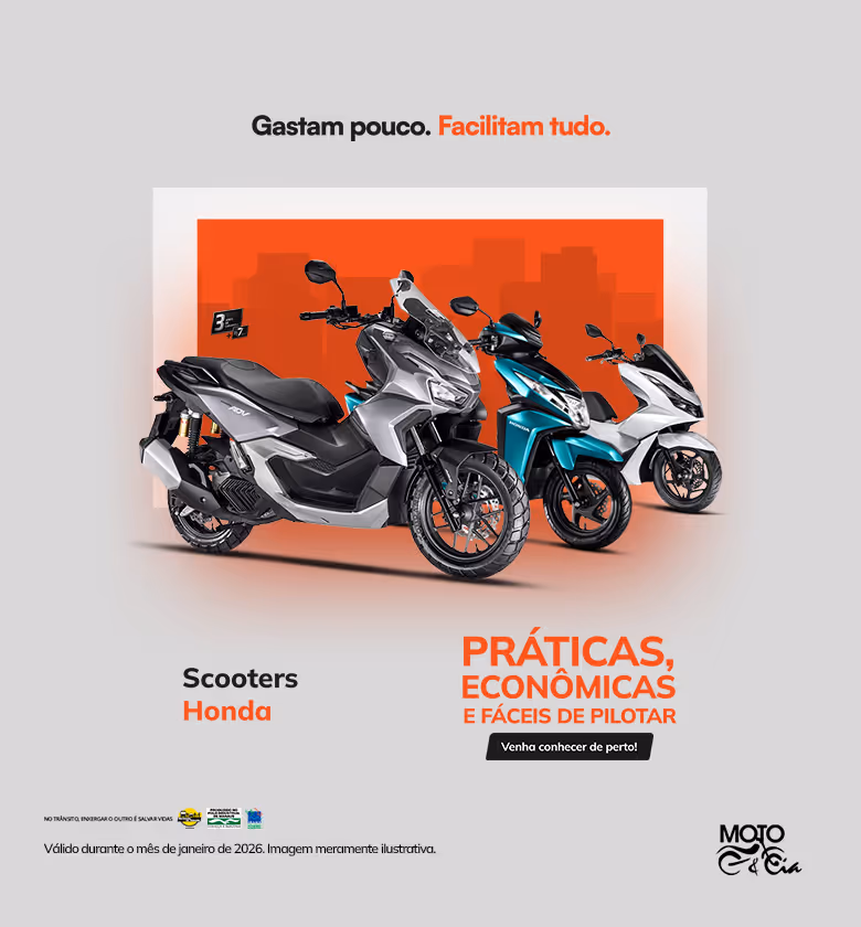 Banner Janeiro Moto e Cia Promoção Scooters Honda