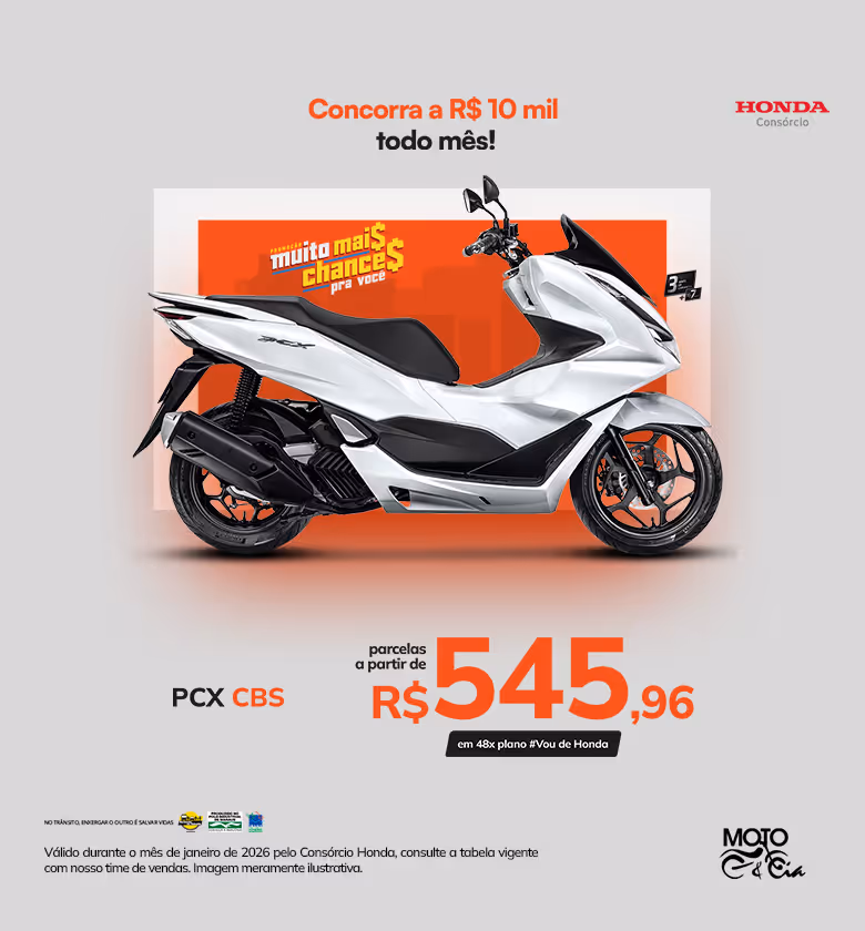 Banner Janeiro Moto e Cia Consórcio PCX CBS