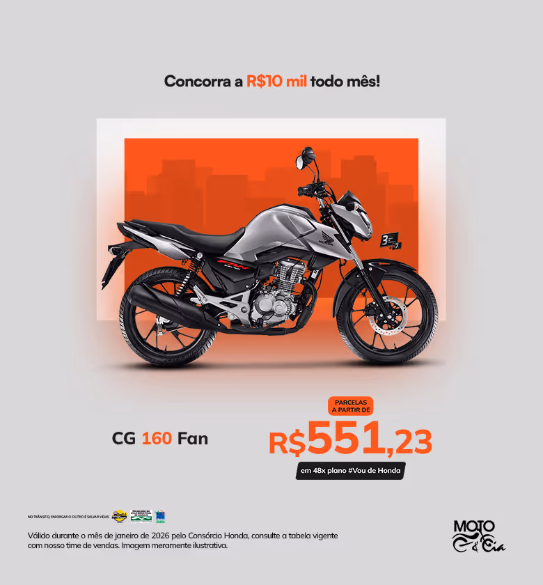 Banner Janeiro Moto e Cia Honda CG 160 Fan