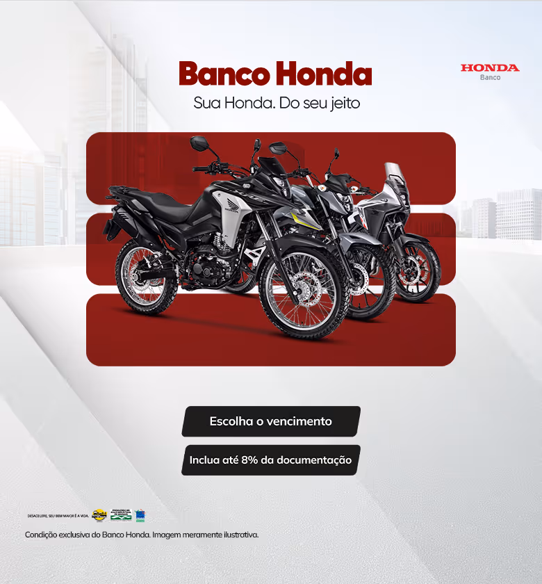 Banner Fixo Março 2026 Moto & Cia Honda Financiamentos