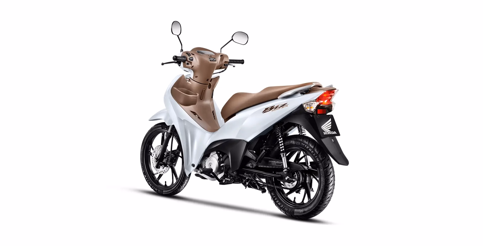 Honda Biz 125 EX traseira esquerda branca - 29 de 32