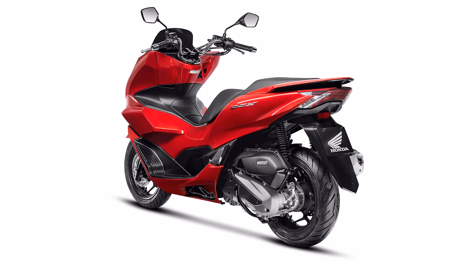 PCX vermelha vista lateral traseira esquerda - 11 de 12