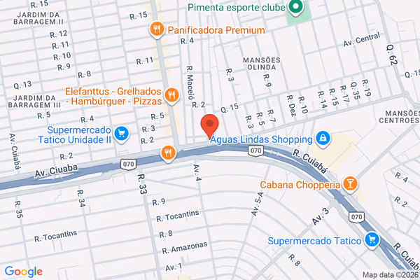 Mapa da localização - Águas Lindas