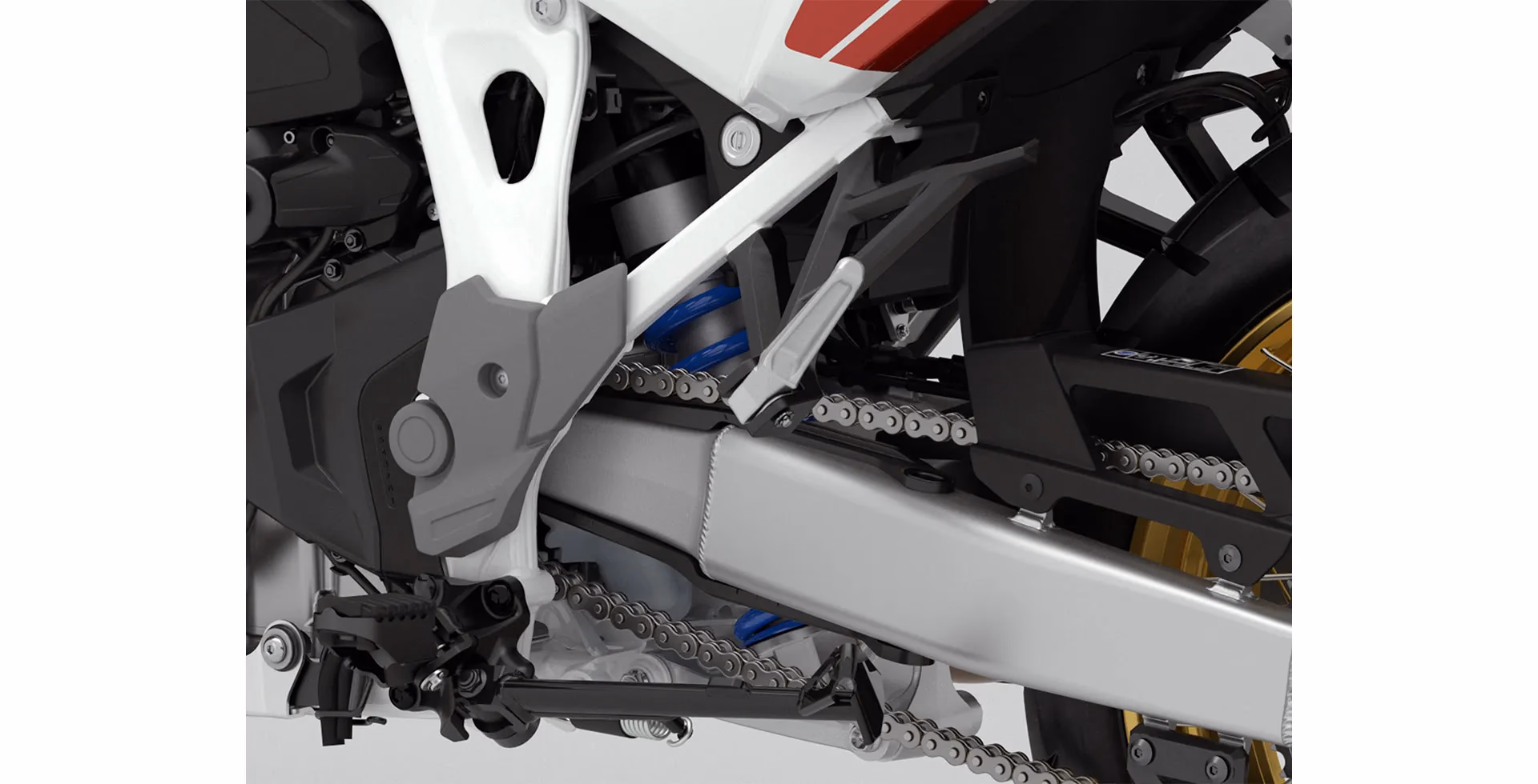 Detalhe geral da CRF 1100L Africa Twin Adventure Sports ES branco perolizado - 15 de 24