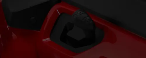 Detalhe da alavanca de tração selecionável do TRX 420 FourTrax