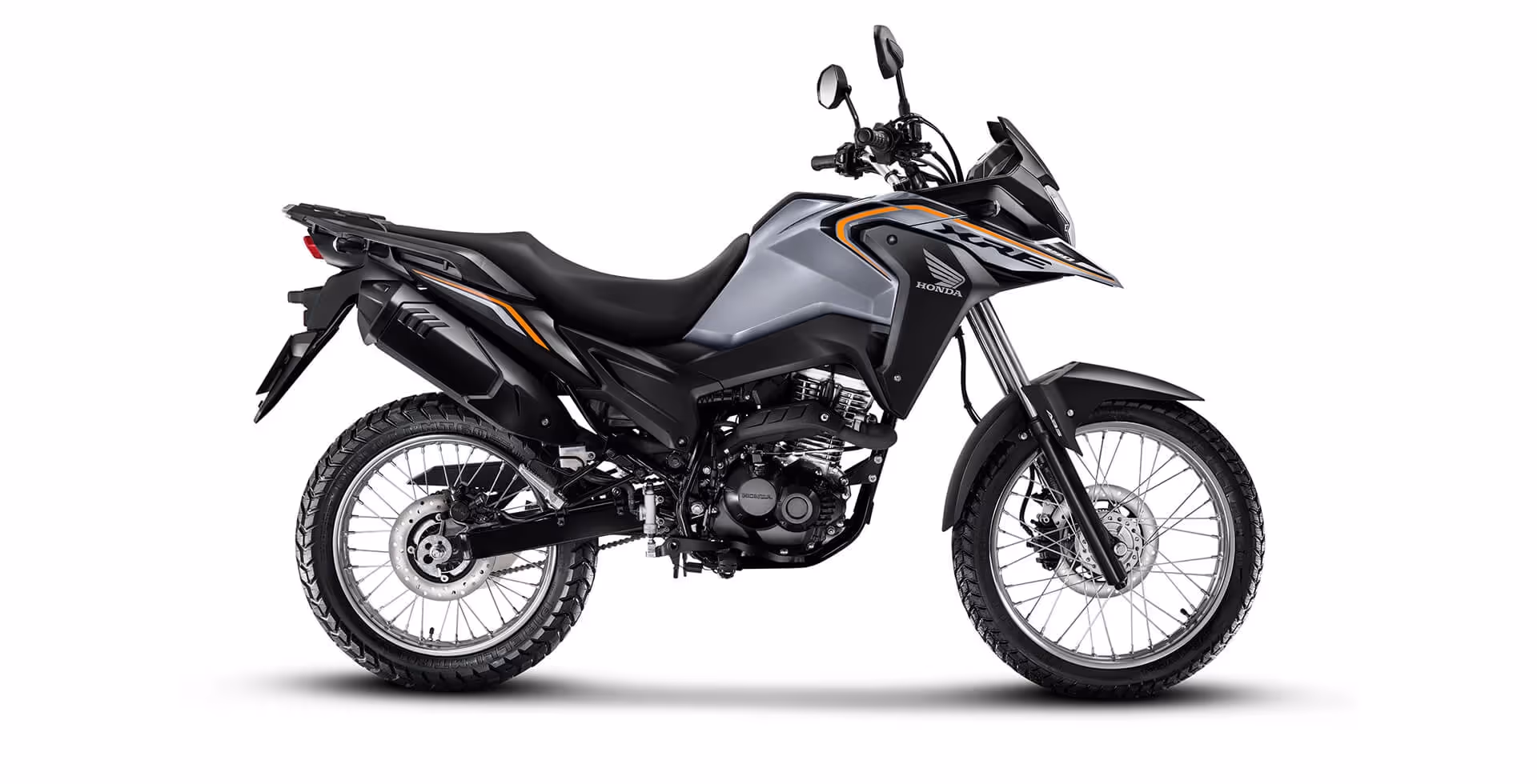 XRE 190 vista lateral na cor cinza