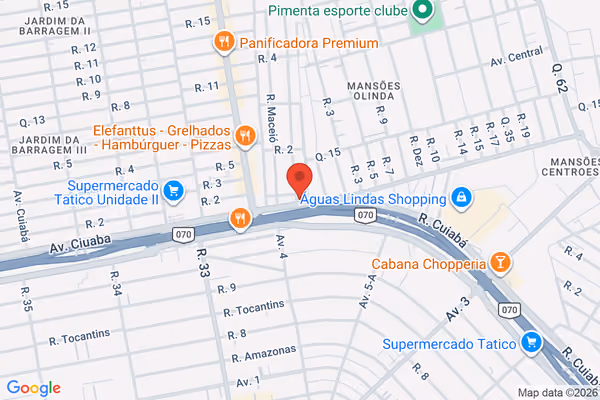 Mapa da localização - Águas Lindas