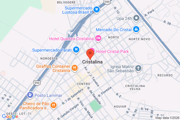 Mapa da localização - Cristalina